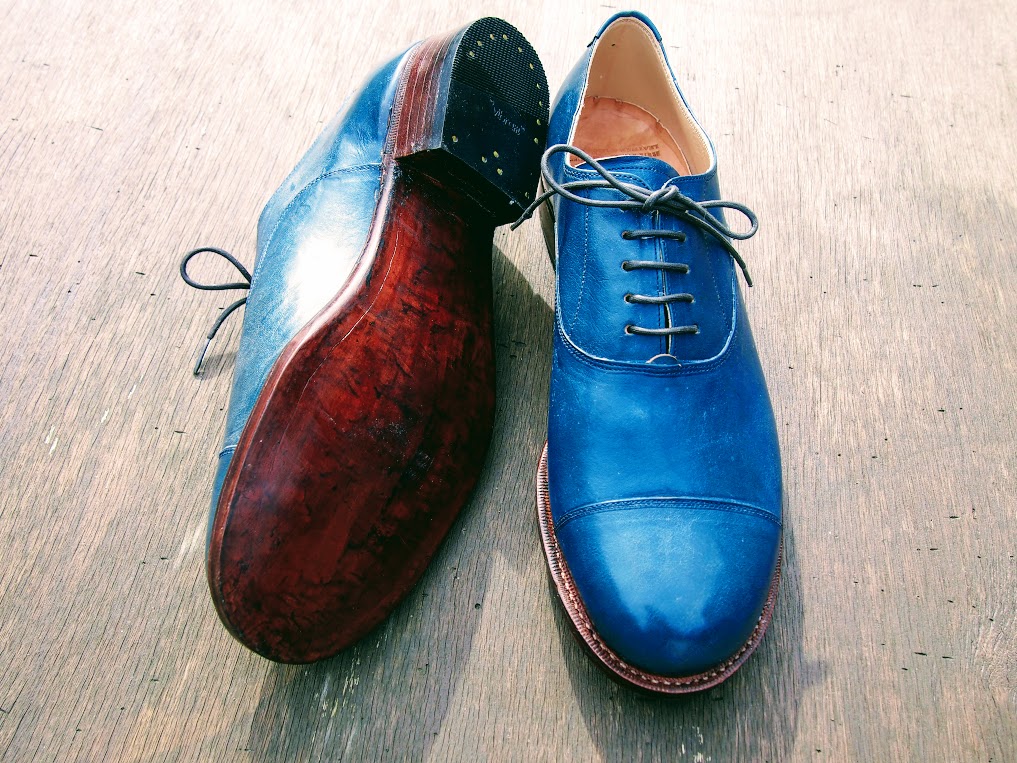 藍染フォーマルシューズ　Buffallo Tracks×Hi-COLOR handworks